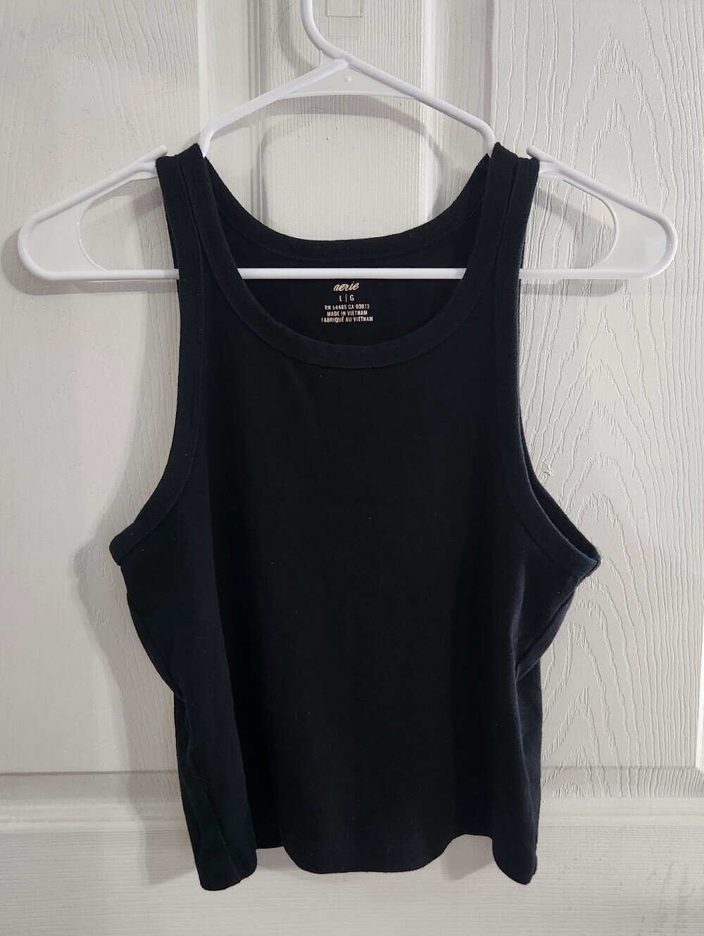 Aerie tank tops set of 2 Large minimalist basic staple stretch black Gray - Picture 6 of 11